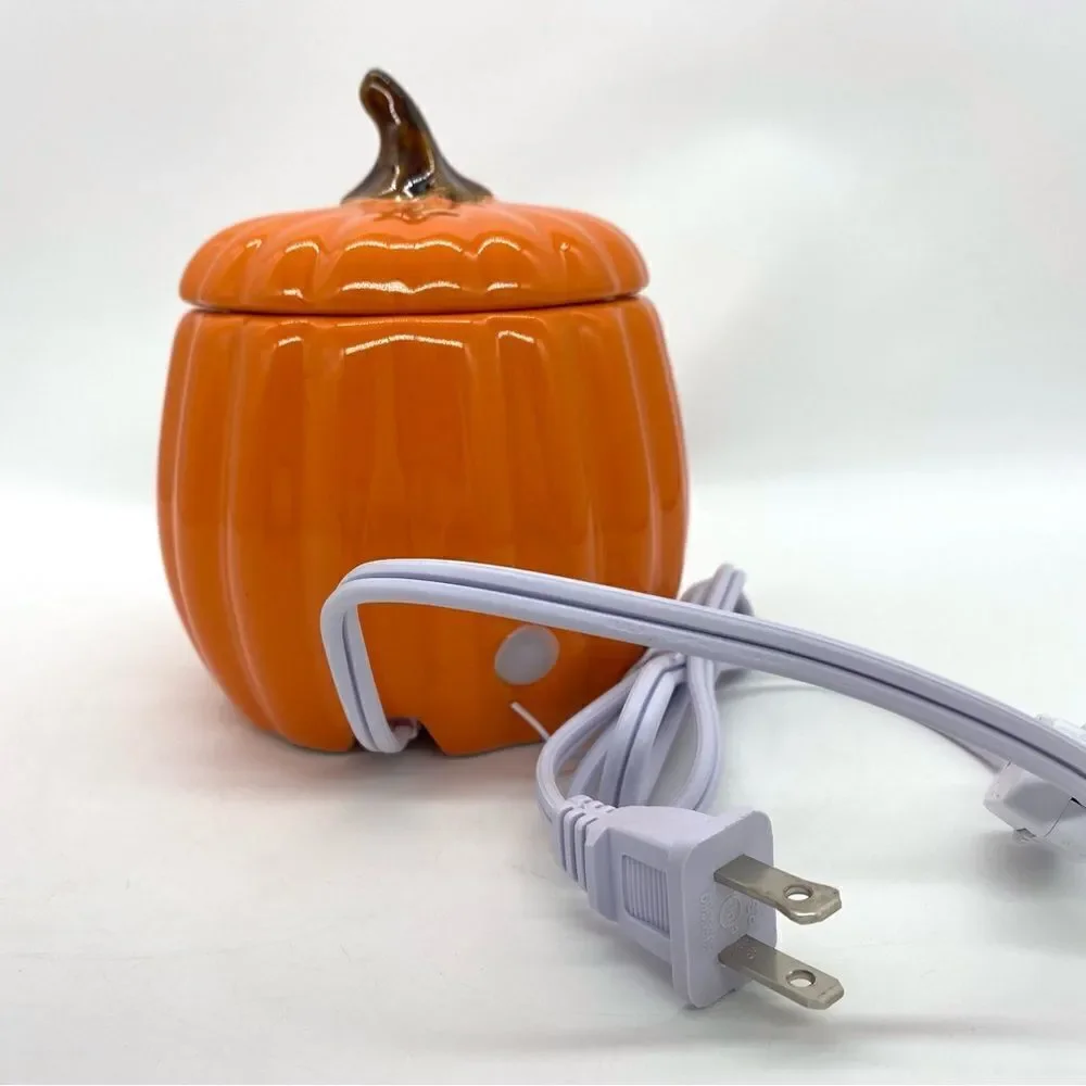 Black Bat Ceramic Pumpkin Happy Halloween Wax Warmer New